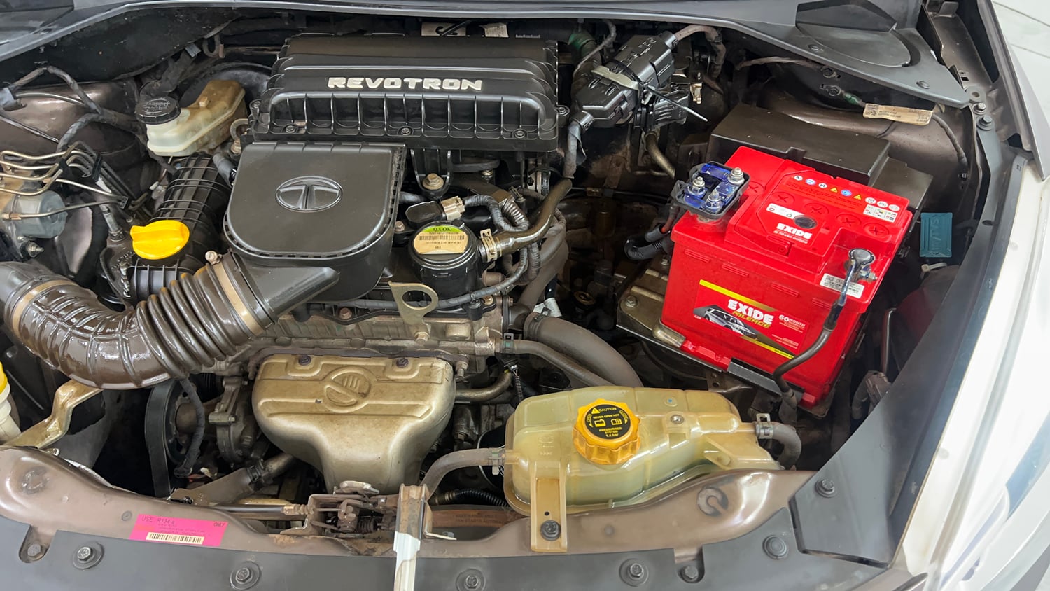 Used 2017 Tata Tiago Revotron XZ Petrol Manual engine ENGINE LEFT SIDE VIEW