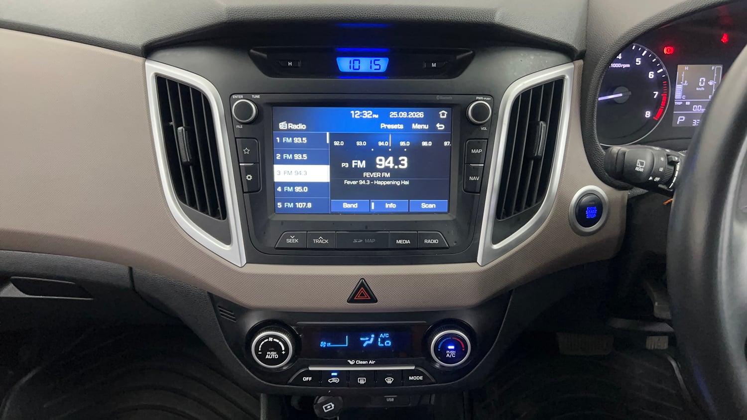Used 2018 Hyundai Creta SX 1.6 AT Petrol Petrol Automatic interior MUSIC SYSTEM & AC CONTROL VIEW