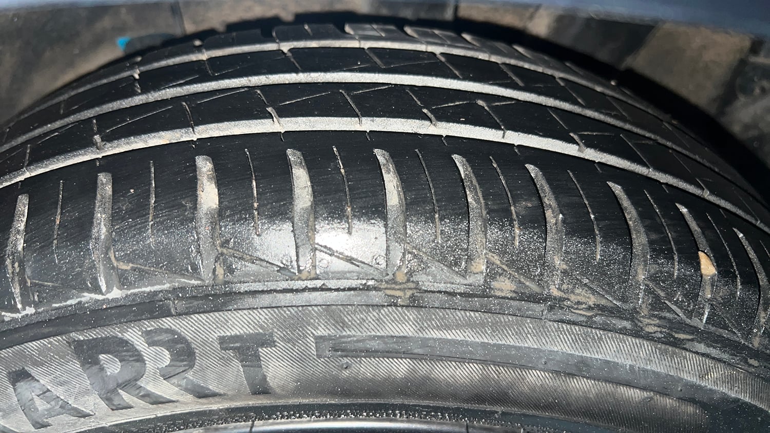 Used 2023 Hyundai Grand i10 Nios Sportz AMT 1.2 Kappa VTVT Petrol Automatic tyres LEFT REAR TYRE TREAD VIEW