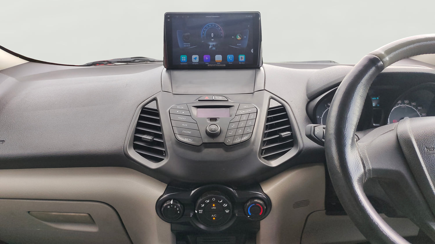 Used 2017 Ford EcoSport Ambiente 1.5L TDCi Diesel Manual interior MUSIC SYSTEM & AC CONTROL VIEW