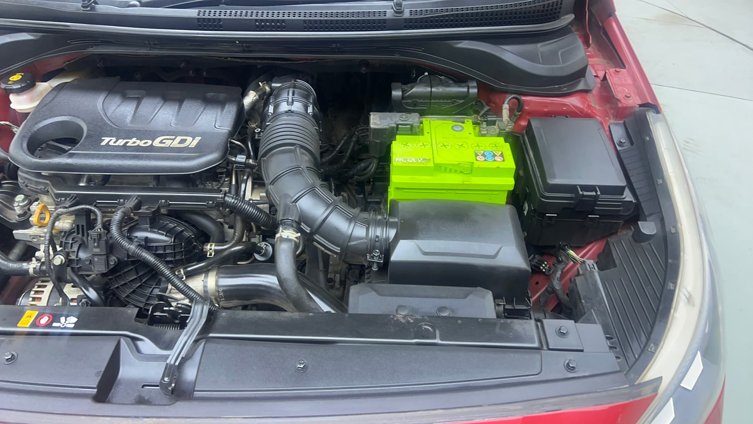 Used 2021 Hyundai Verna SX (O) 1.0 Turbo DCT Petrol Automatic engine ENGINE LEFT SIDE VIEW
