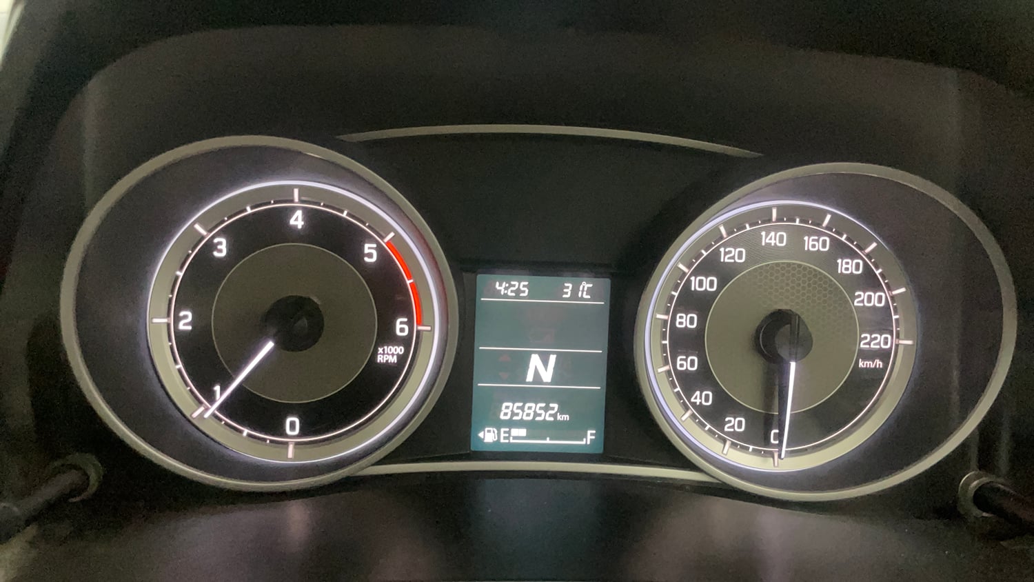 Used 2018 Maruti Suzuki Dzire VDi AMT Diesel Automatic interior CLUSTERMETER VIEW
