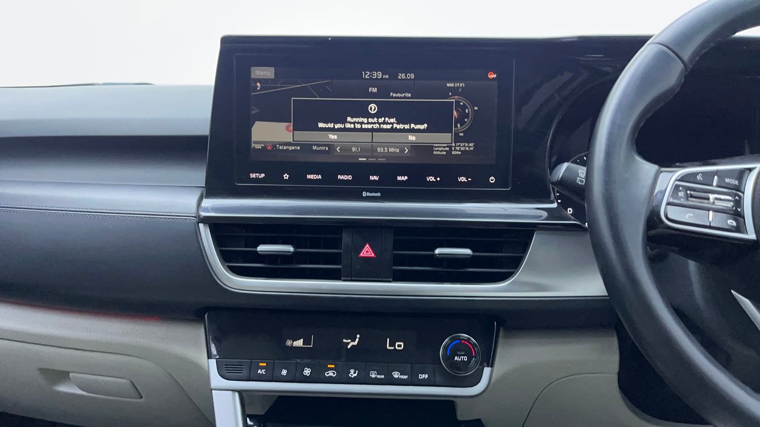 Used 2021 Kia Seltos HTX 1.5 Diesel Diesel Manual interior MUSIC SYSTEM & AC CONTROL VIEW