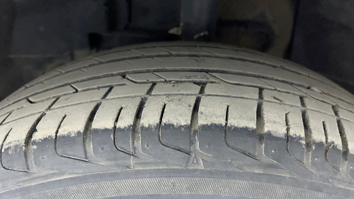 Used 2022 Tata Nexon XZ Plus (Premium) Petrol Manual tyres LEFT FRONT TYRE TREAD VIEW