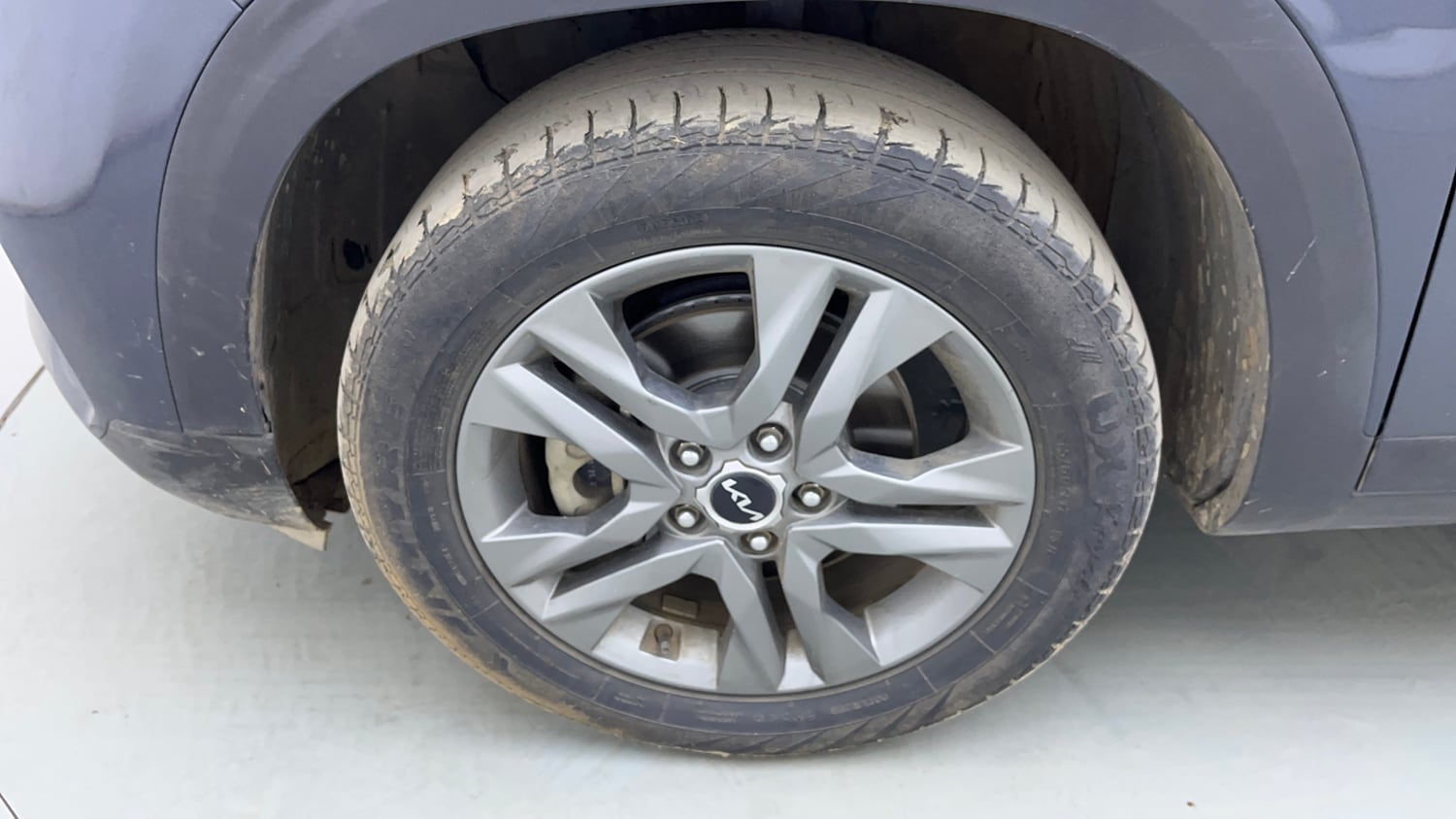 Used 2021 Kia Seltos HTX 1.5 Diesel Diesel Manual tyres LEFT FRONT TYRE RIM VIEW