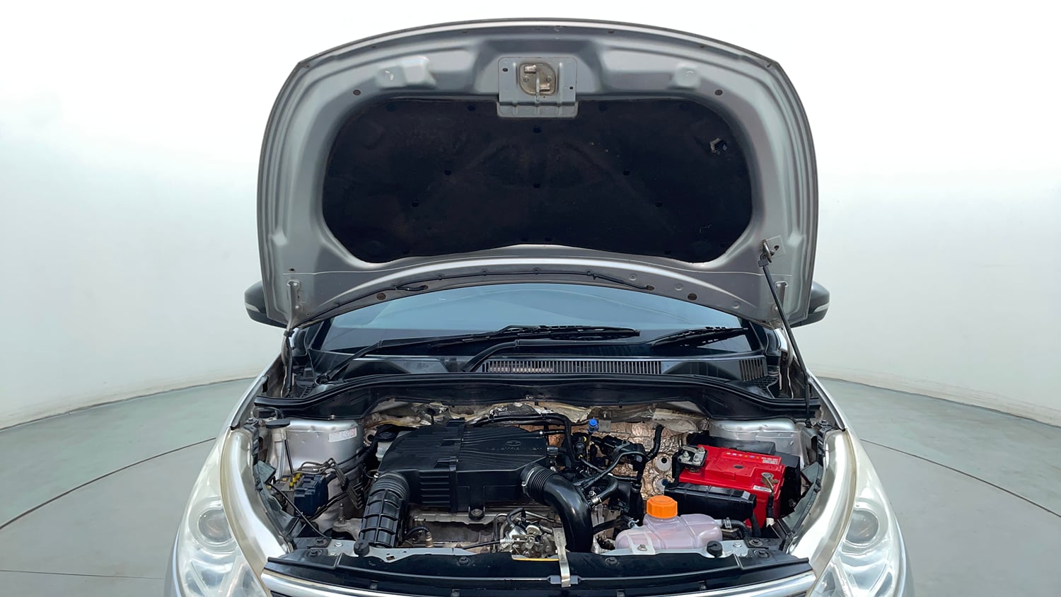 Used 2015 Tata Zest XM Petrol Petrol Manual engine ENGINE & BONNET OPEN FRONT VIEW