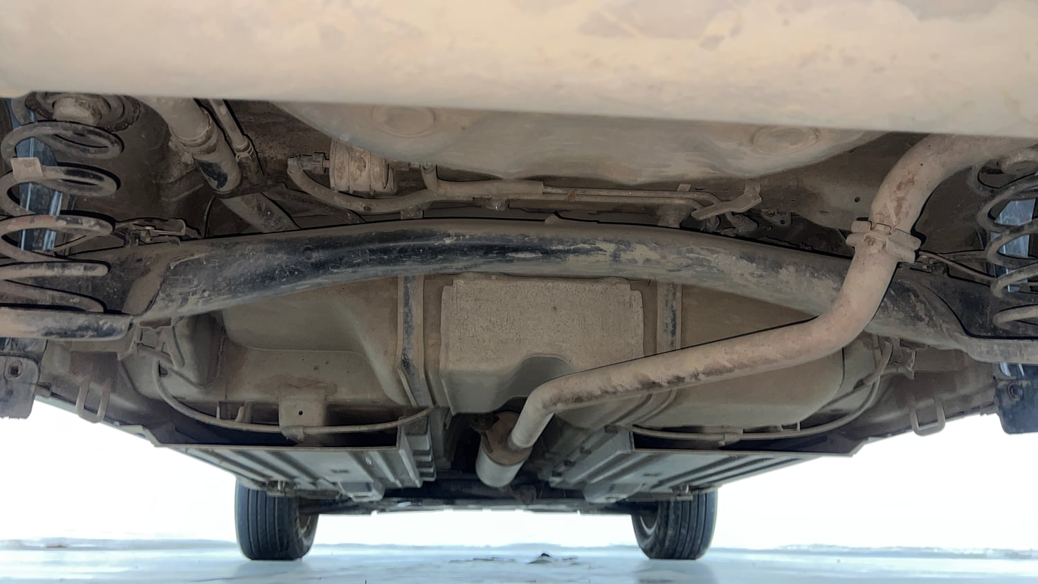 Used 2023 Maruti Suzuki Brezza ZXi Petrol Manual extra REAR UNDERBODY VIEW (TAKEN FROM REAR)