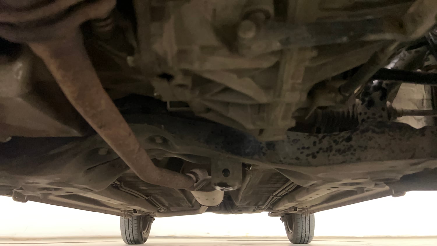 Used 2017 Maruti Suzuki Celerio VXI  CNG (Outside Fitted) Cng Manual extra FRONT LEFT UNDERBODY VIEW