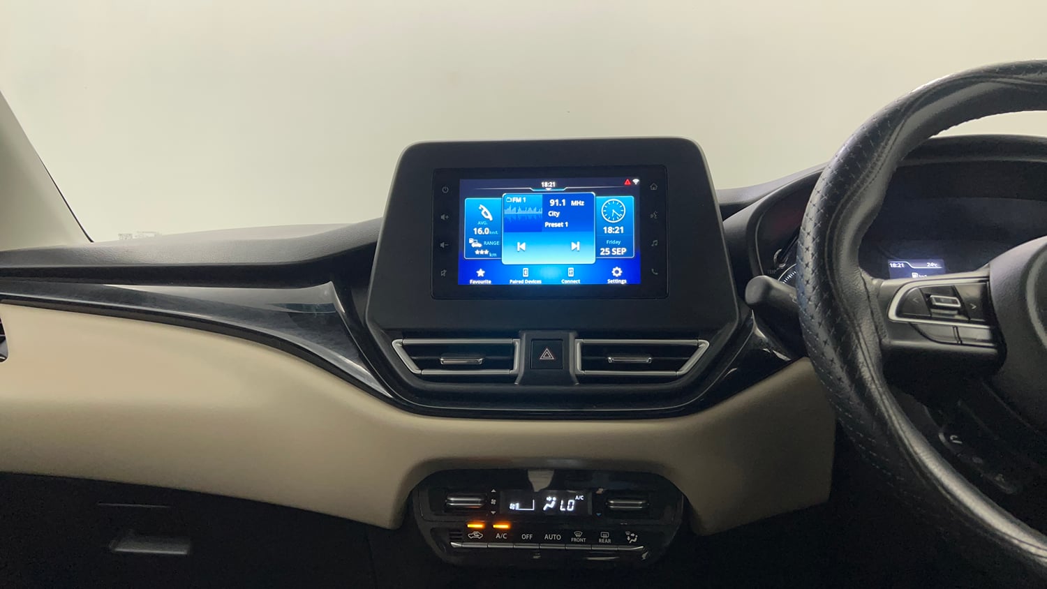Used 2022 Toyota Glanza G Petrol Manual interior MUSIC SYSTEM & AC CONTROL VIEW