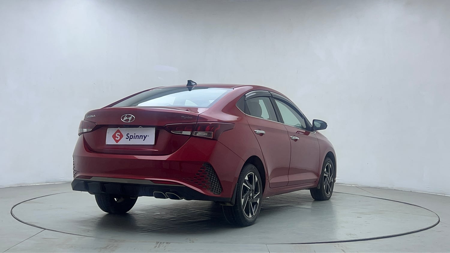 Used 2021 Hyundai Verna SX (O) 1.0 Turbo DCT Petrol Automatic exterior RIGHT REAR CORNER VIEW