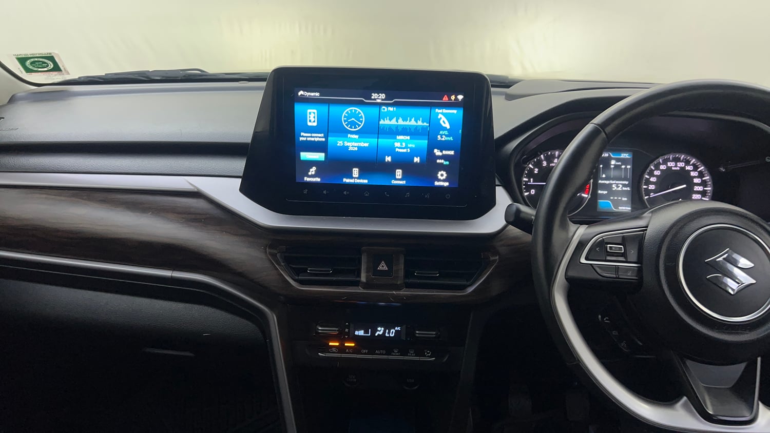 Used 2023 Maruti Suzuki Brezza Zxi Plus Dual Tone Petrol Manual interior MUSIC SYSTEM & AC CONTROL VIEW