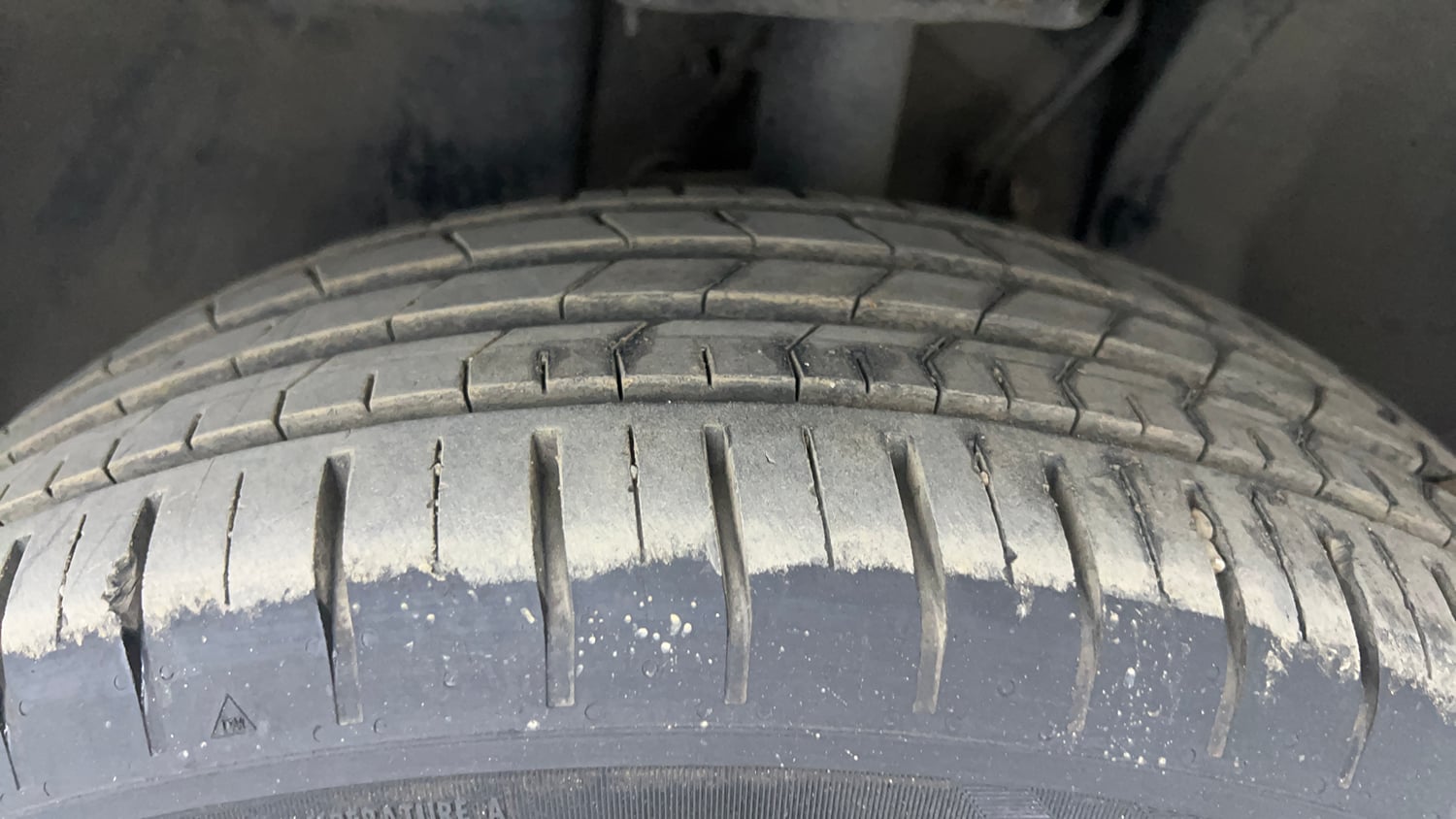 Used 2024 Tata Punch Creative Dual Tone MT Sunroof Petrol Manual tyres LEFT FRONT TYRE TREAD VIEW