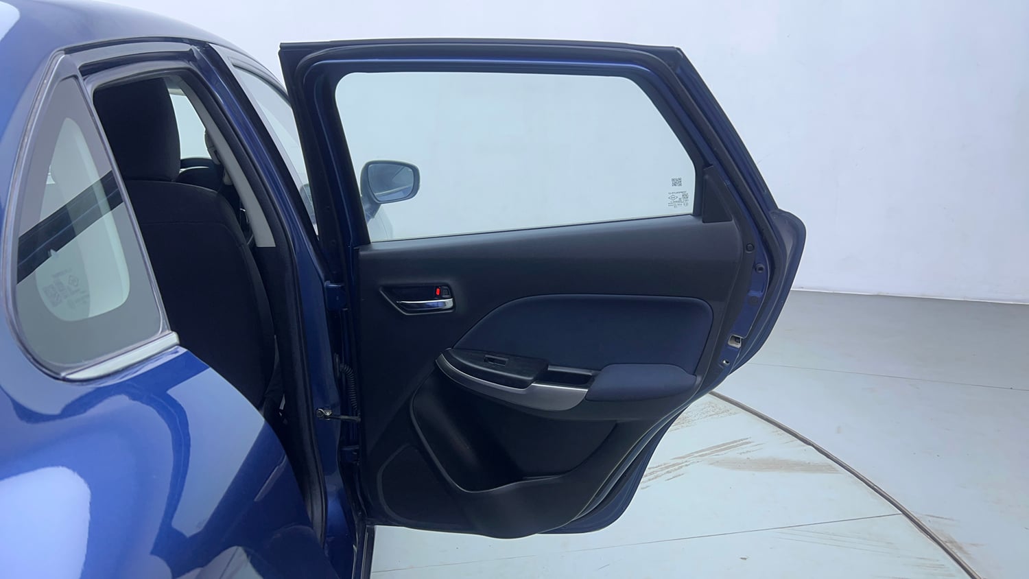 Used 2021 Maruti Suzuki Baleno Zeta Petrol Manual interior RIGHT REAR DOOR OPEN VIEW