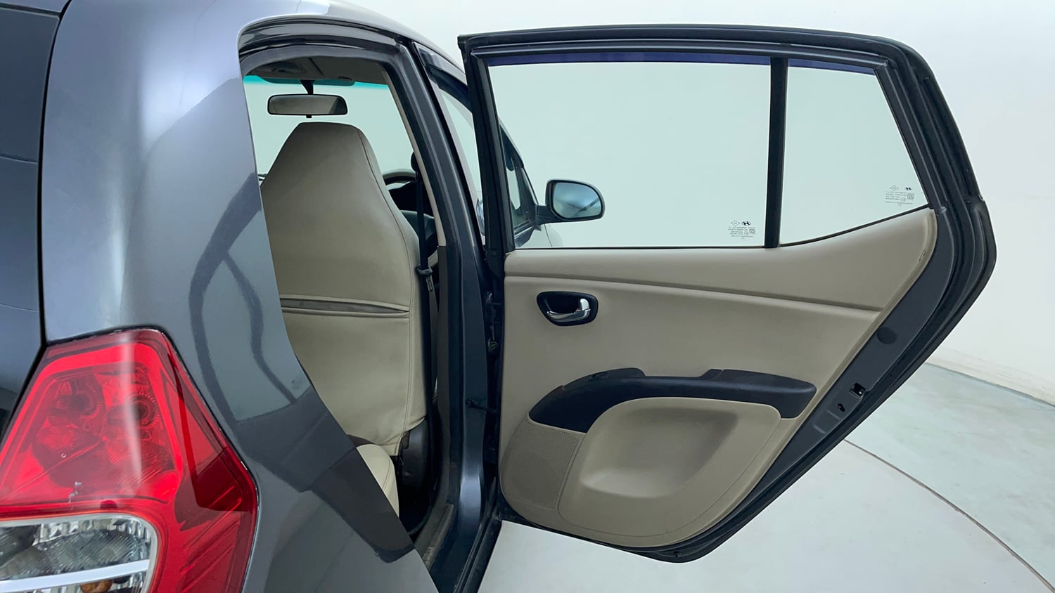 Used 2012 Hyundai i10 Magna 1.1 iRDE2 Petrol Manual interior RIGHT REAR DOOR OPEN VIEW