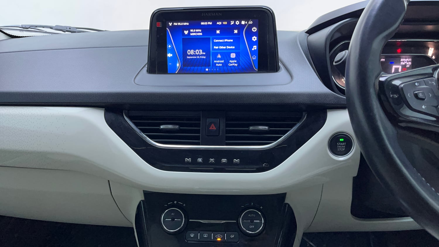 Used 2022 Tata Nexon XZ Plus (Premium) Petrol Manual interior MUSIC SYSTEM & AC CONTROL VIEW