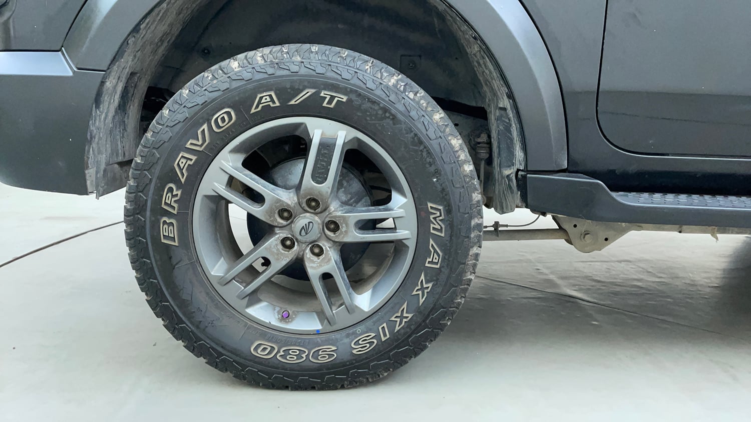 Used 2022 mahindra Thar LX Hard Top Petrol AT 4WD Petrol Automatic tyres RIGHT REAR TYRE RIM VIEW