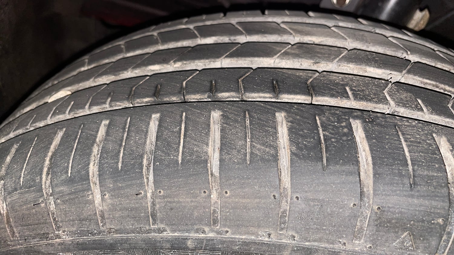 Used 2022 Maruti Suzuki Baleno Alpha MT Petrol Manual tyres LEFT FRONT TYRE TREAD VIEW