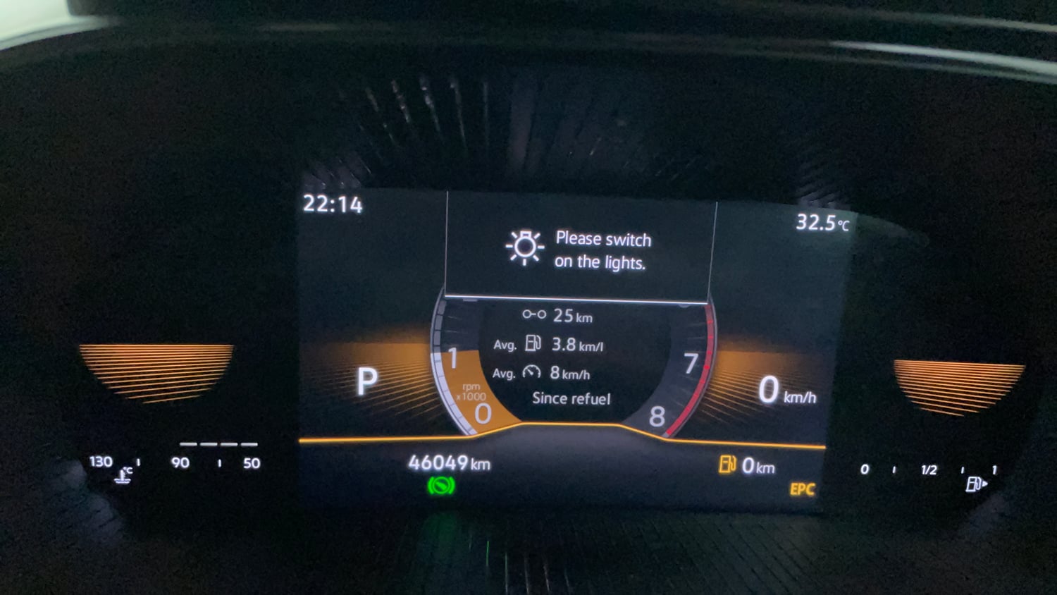 Used 2022 Skoda Slavia Style 1.0L TSI AT Petrol Automatic interior CLUSTERMETER VIEW