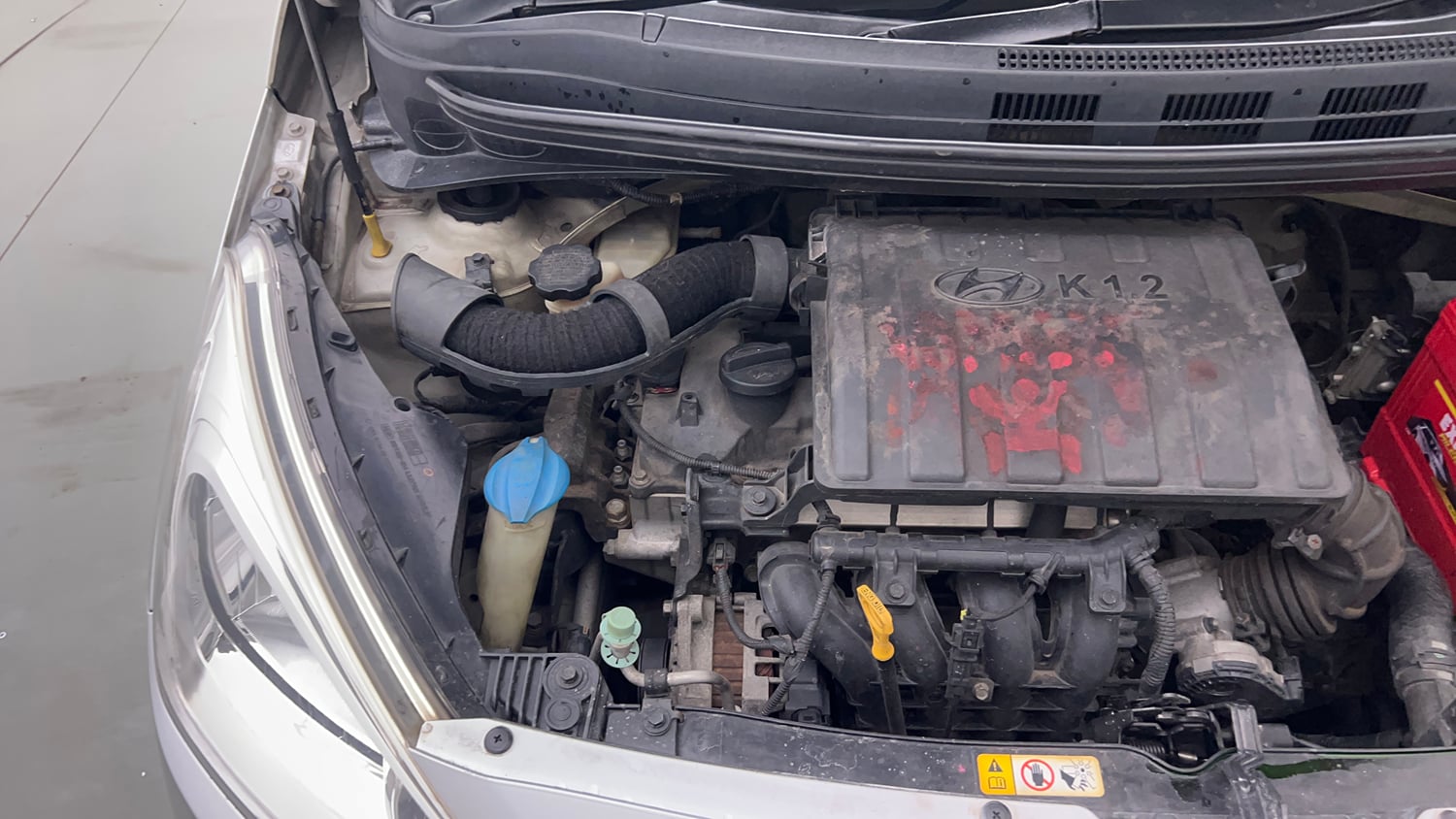 Used 2013 Hyundai Grand i10 Sportz 1.2 Kappa VTVT Petrol Manual engine ENGINE RIGHT SIDE VIEW