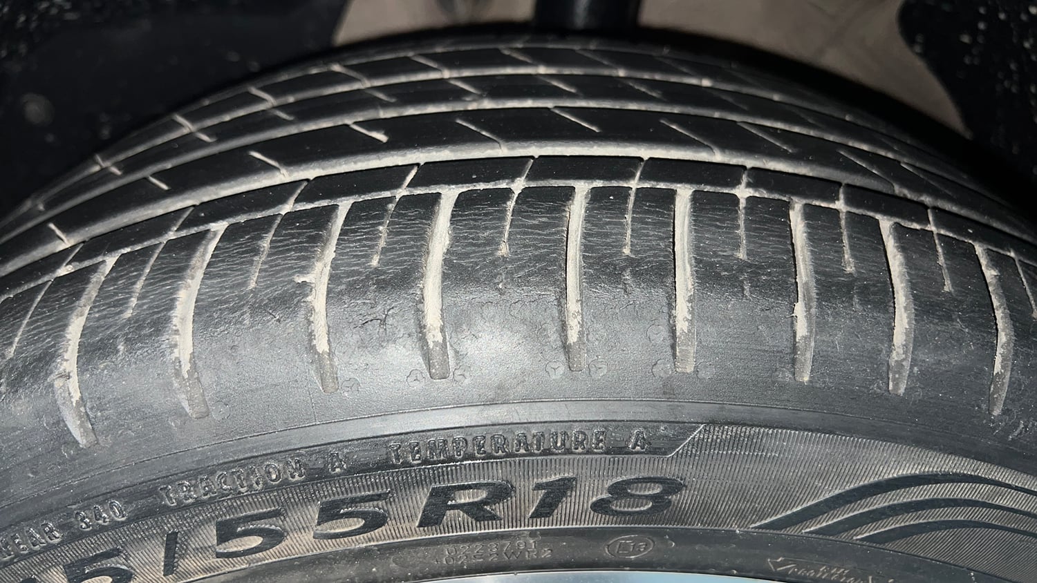 Used 2021 MG Motors Hector Sharp 1.5 Petrol CVT Petrol Automatic tyres LEFT FRONT TYRE TREAD VIEW