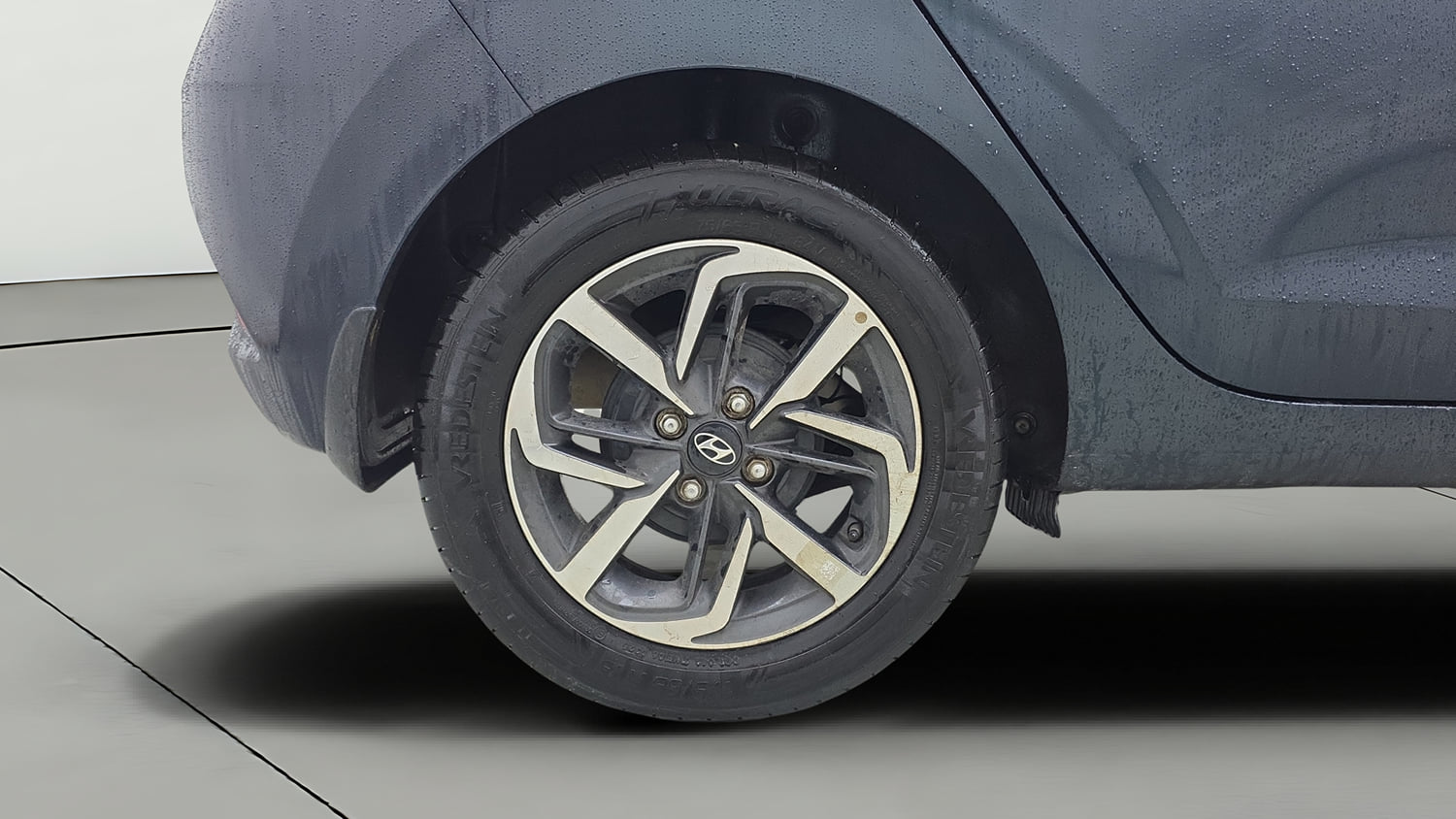 Used 2021 Hyundai Grand i10 Nios Asta 1.2 Kappa VTVT Petrol Manual tyres RIGHT REAR TYRE RIM VIEW