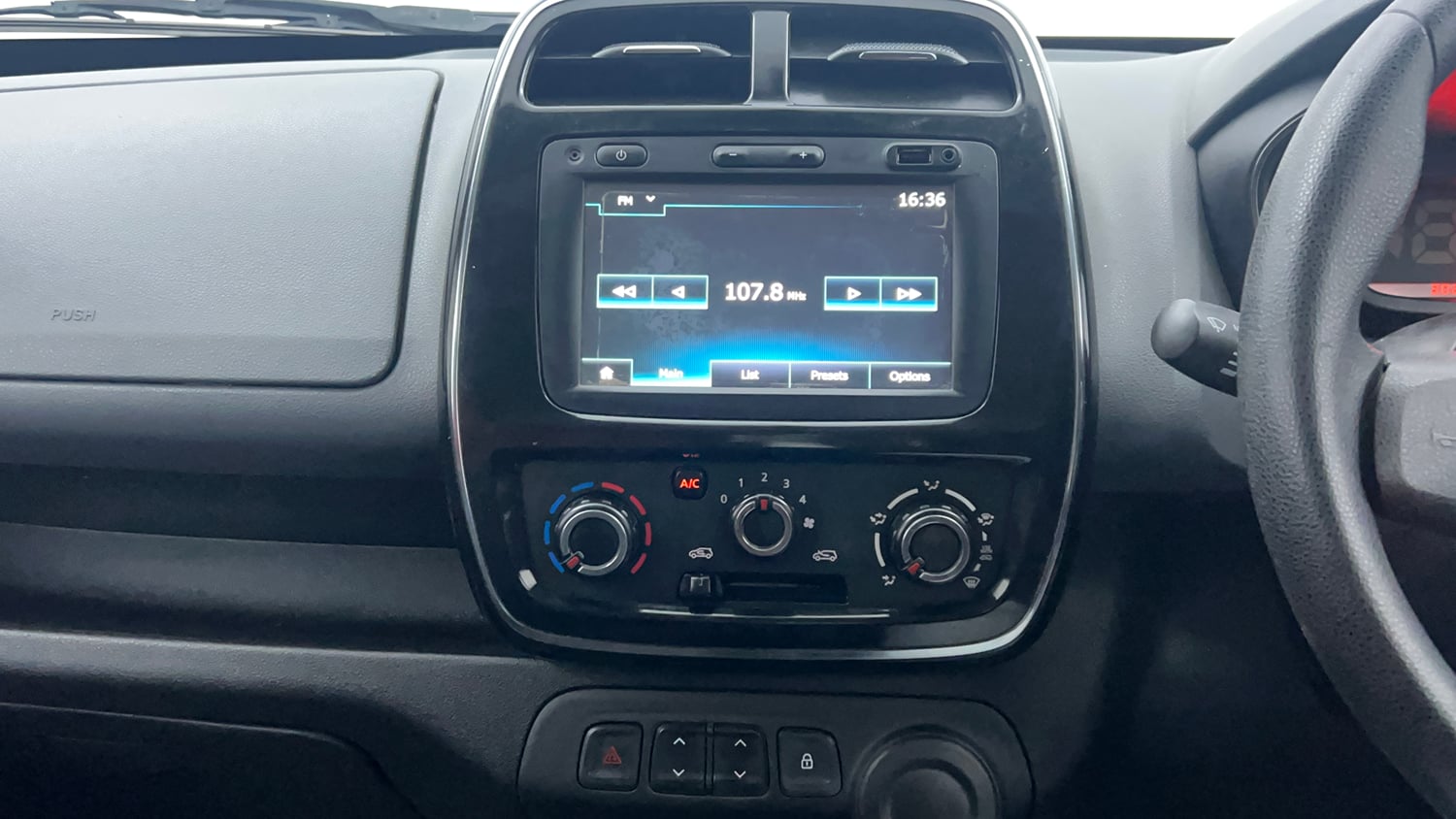 Used 2017 Renault Kwid 1.0 RXT Opt Petrol Manual interior MUSIC SYSTEM & AC CONTROL VIEW