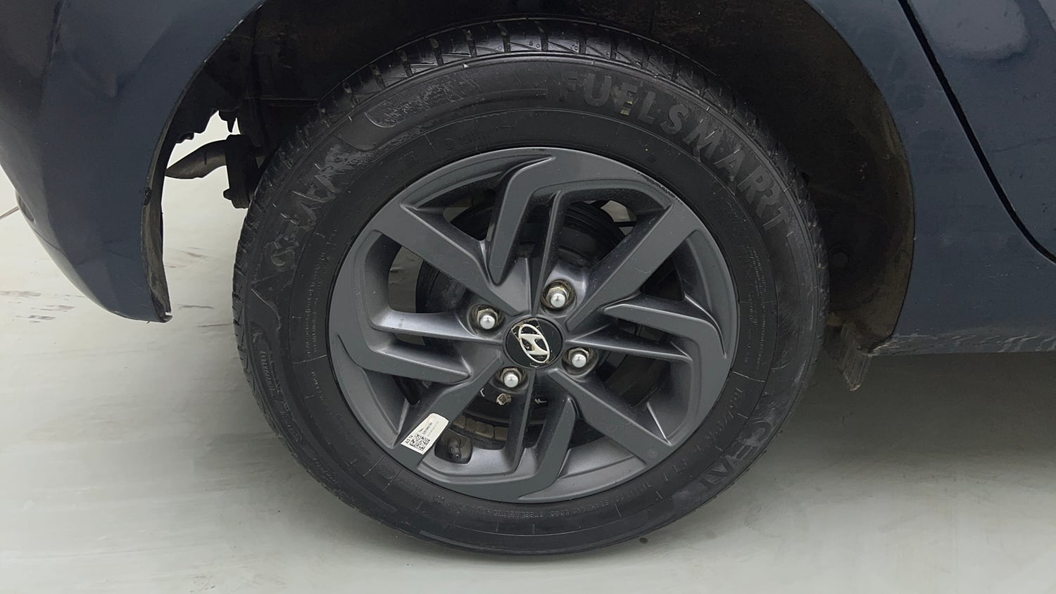 Used 2023 Hyundai Grand i10 Nios Sportz AMT 1.2 Kappa VTVT Petrol Automatic tyres RIGHT REAR TYRE RIM VIEW