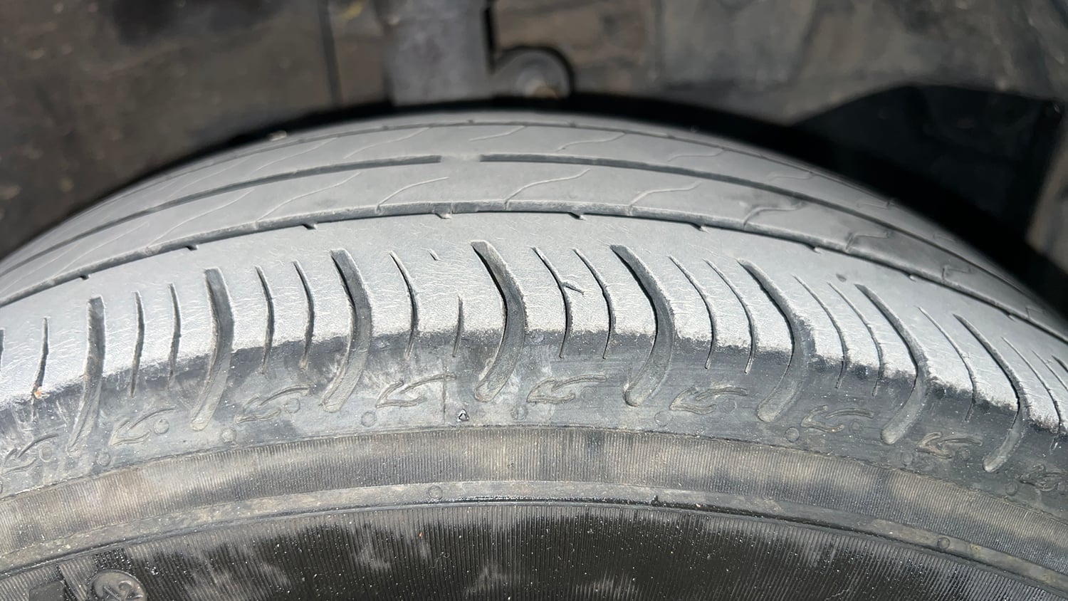 Used 2025 honda Amaze 2nd Generation VX 1.2 Petrol MT Petrol Manual tyres RIGHT FRONT TYRE TREAD VIEW