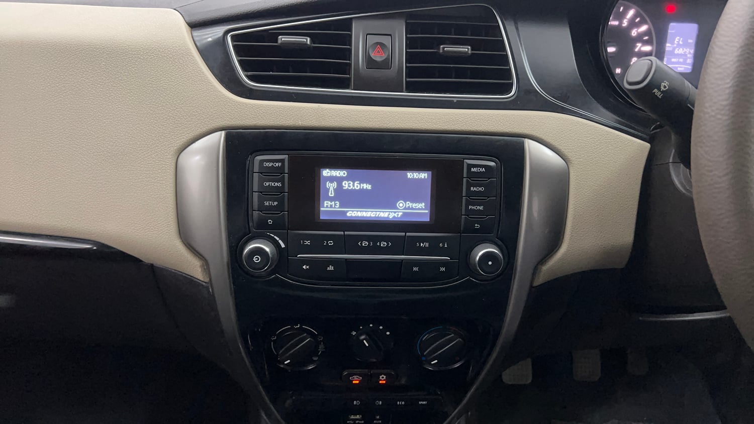 Used 2014 Tata Zest XM Petrol Petrol Manual interior MUSIC SYSTEM & AC CONTROL VIEW