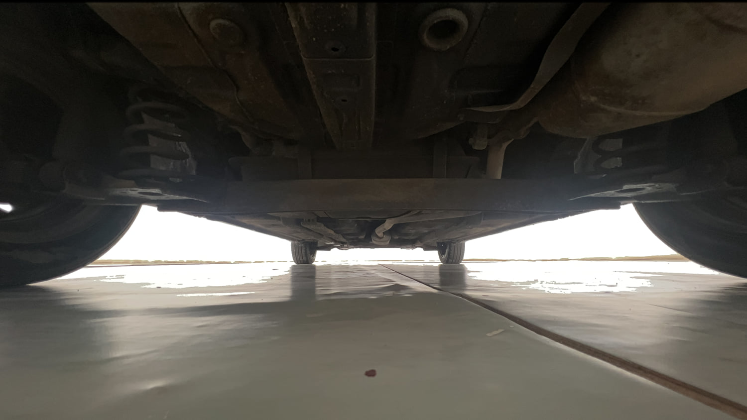 Used 2013 Hyundai Grand i10 Sportz 1.2 Kappa VTVT Petrol Manual extra REAR UNDERBODY VIEW (TAKEN FROM REAR)