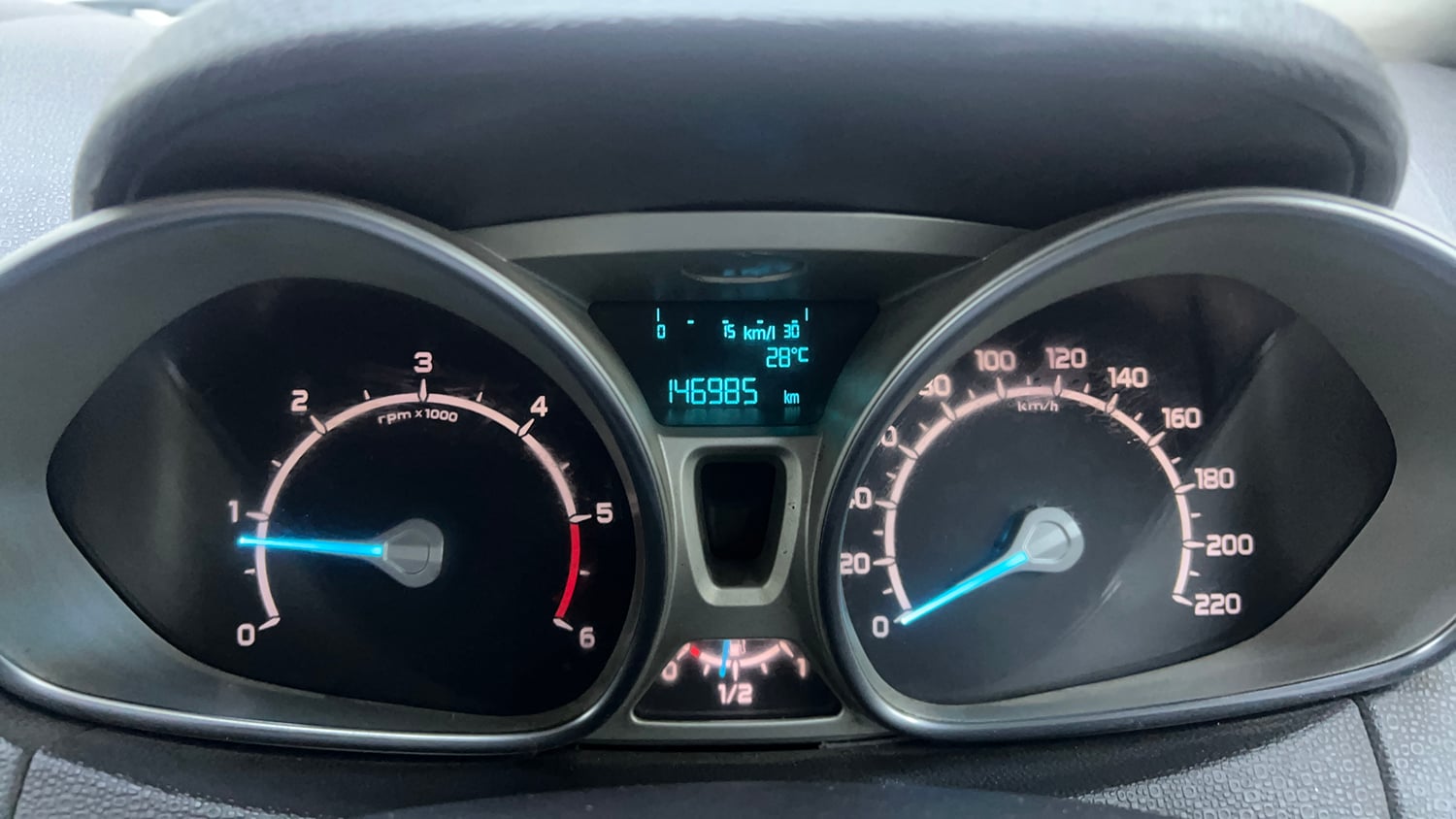 Used 2016 Ford EcoSport Titanium+ 1.5L TDCi Diesel Manual interior CLUSTERMETER VIEW