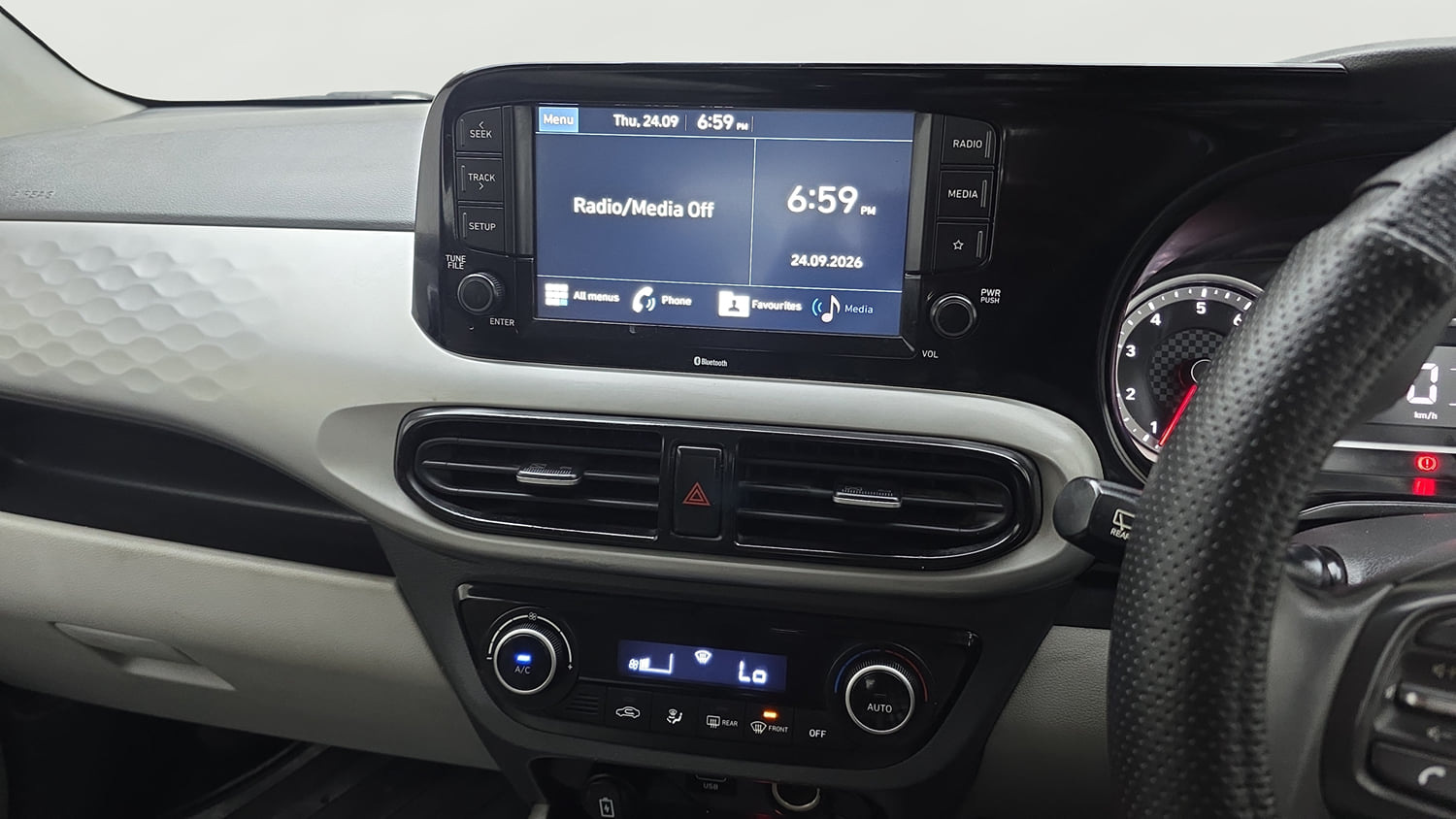 Used 2021 Hyundai Grand i10 Nios Asta 1.2 Kappa VTVT Petrol Manual interior MUSIC SYSTEM & AC CONTROL VIEW