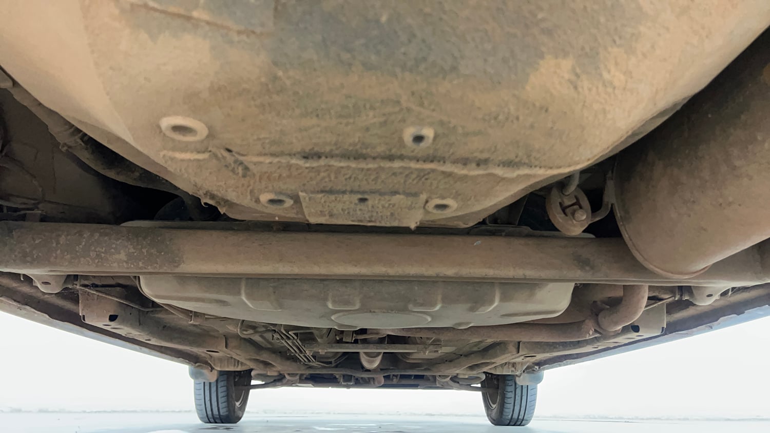 Used 2017 Tata Tiago Revotron XZ Petrol Manual extra REAR UNDERBODY VIEW (TAKEN FROM REAR)