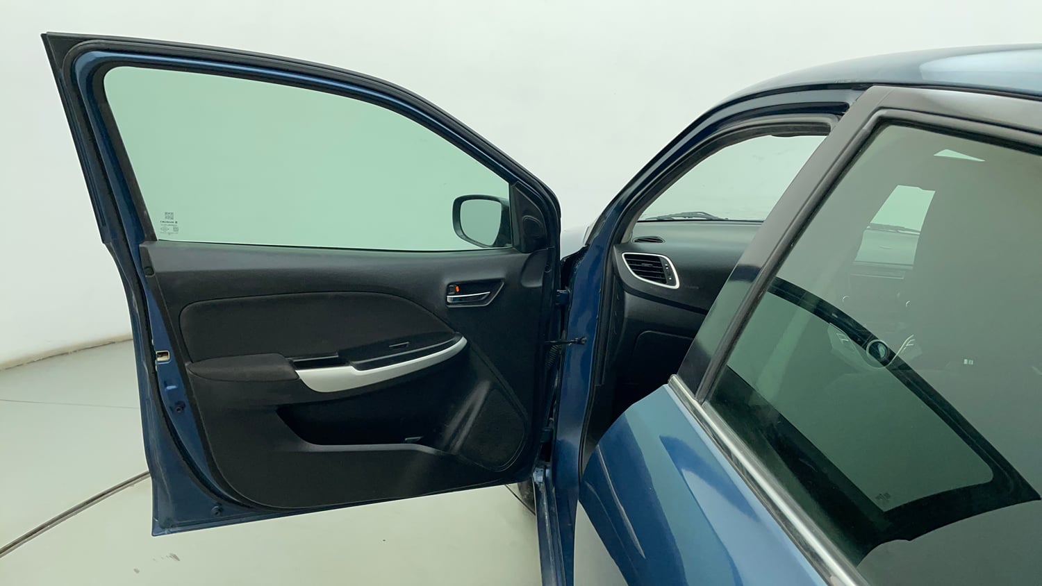 Used 2018 Maruti Suzuki Baleno Zeta 1.2 Petrol Manual interior LEFT FRONT DOOR OPEN VIEW