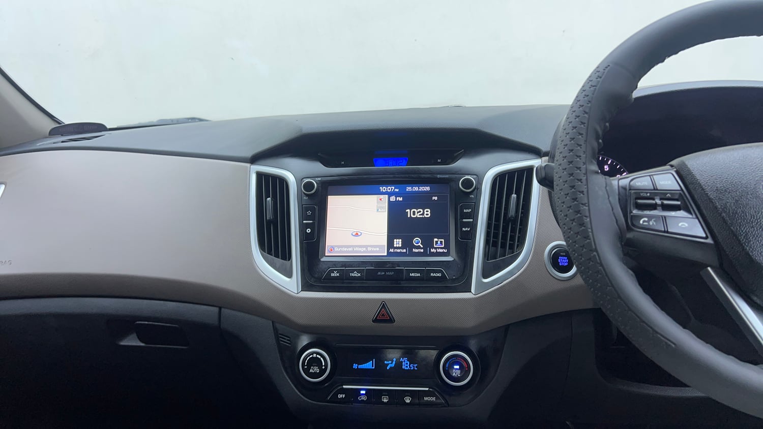 Used 2019 Hyundai Creta SX 1.6 Petrol Petrol Manual interior MUSIC SYSTEM & AC CONTROL VIEW