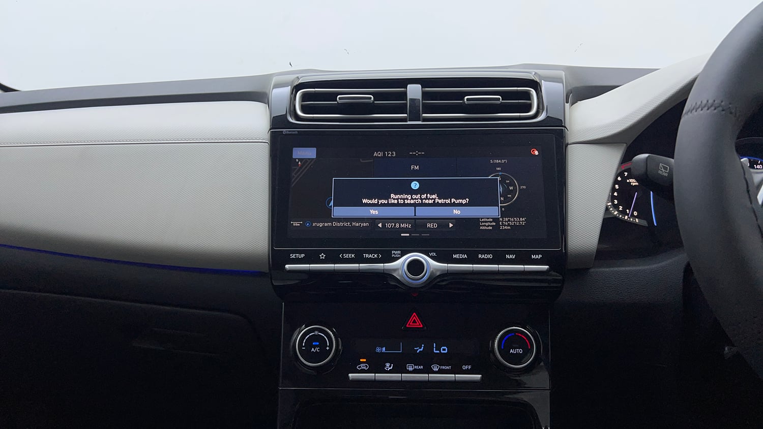 Used 2023 Hyundai Creta SX (O) 1.5 Petrol IVT Petrol Automatic interior MUSIC SYSTEM & AC CONTROL VIEW