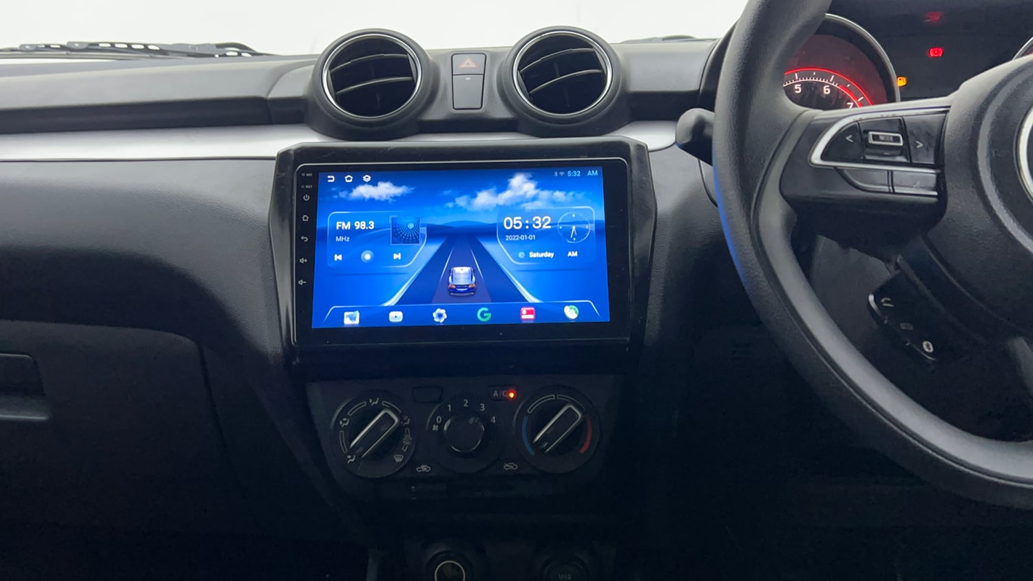 Used 2022 Maruti Suzuki Swift VXi Petrol Manual interior MUSIC SYSTEM & AC CONTROL VIEW