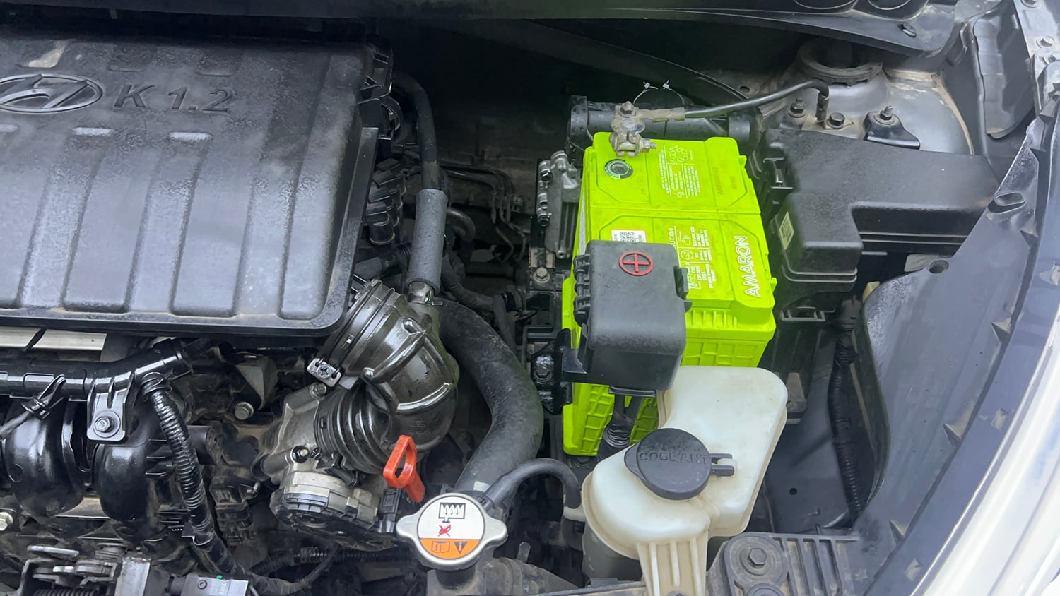 Used 2014 Hyundai Grand i10 Sportz AT 1.2 Kappa VTVT Petrol Automatic engine ENGINE LEFT SIDE VIEW