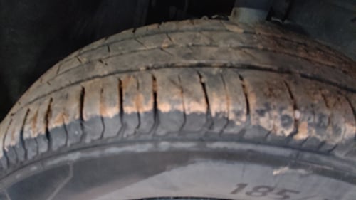 Used 2023 Tata Punch Accomplished MT Petrol Manual tyres RIGHT FRONT TYRE TREAD VIEW