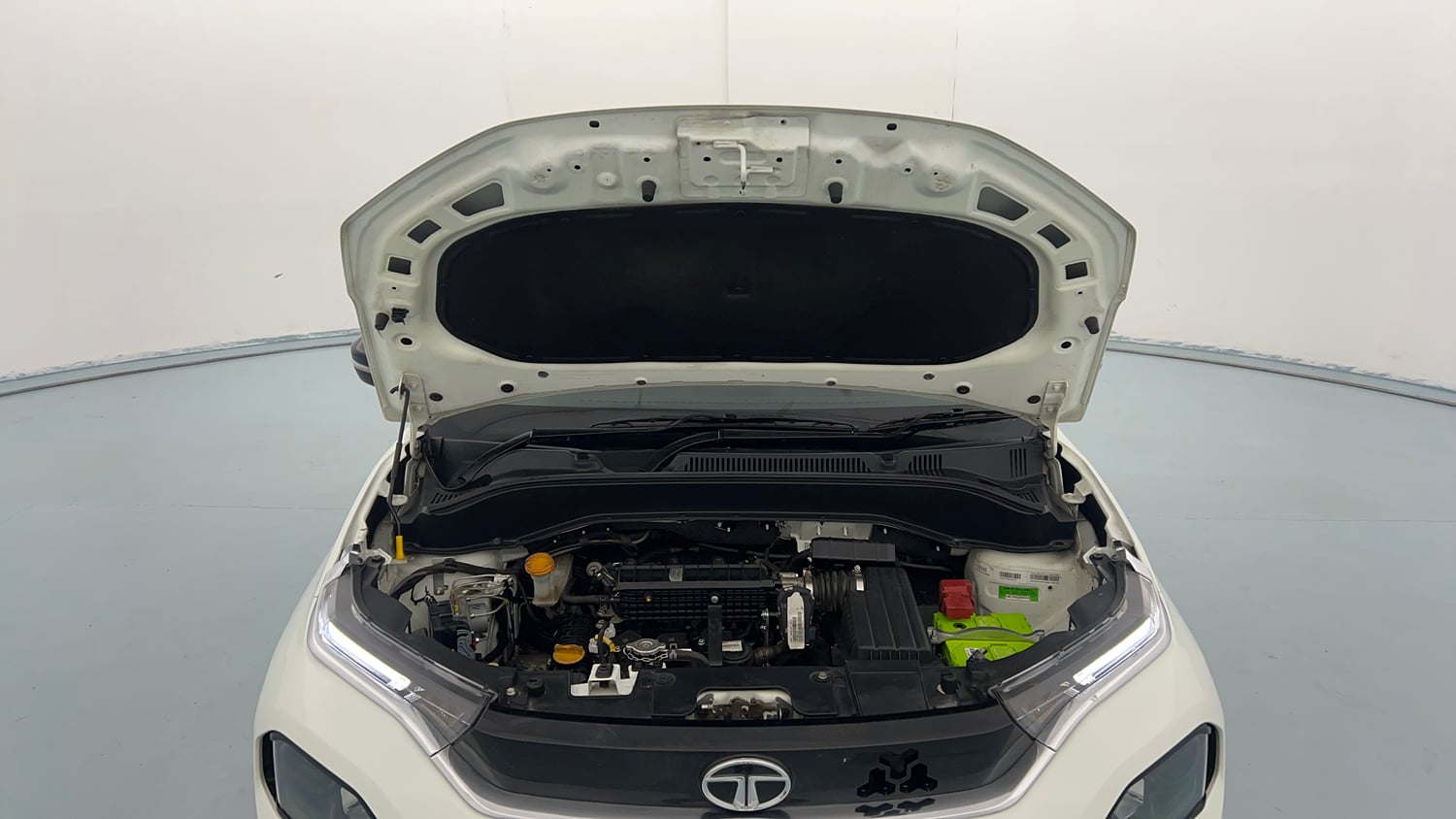 Used 2023 Tata Punch Creative Dual Tone Petrol Manual engine ENGINE & BONNET OPEN FRONT VIEW