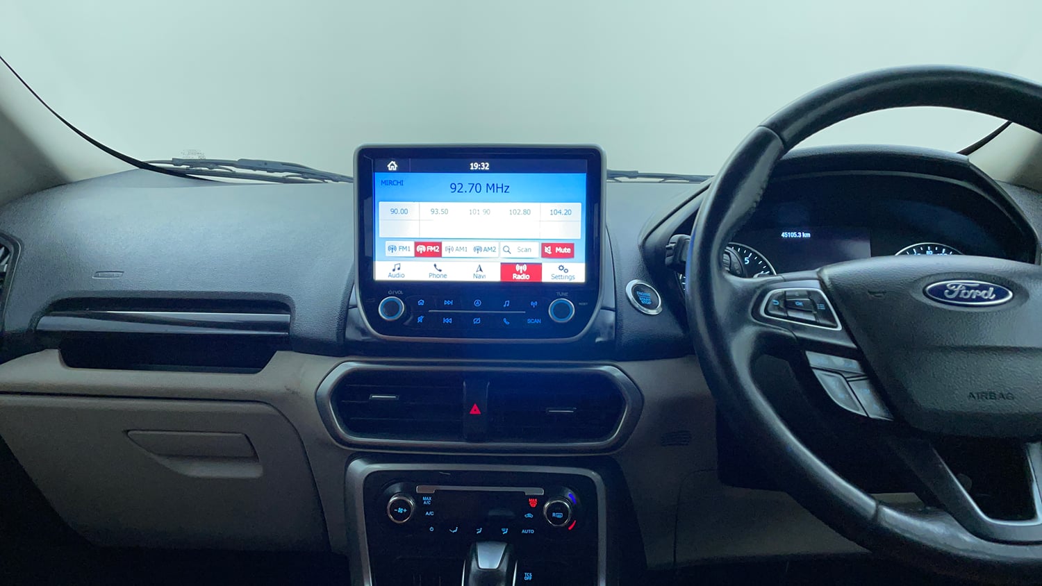Used 2020 Ford EcoSport Titanium + 1.5L Ti-VCT AT Petrol Automatic interior MUSIC SYSTEM & AC CONTROL VIEW