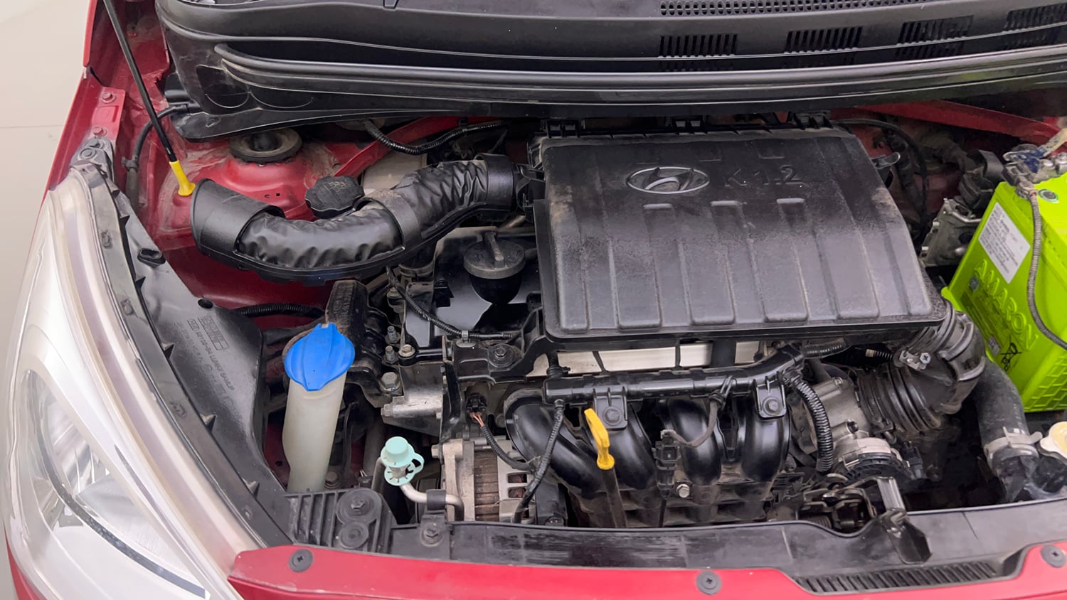 Used 2018 Hyundai Grand i10 Sportz (O) 1.2 Kappa VTVT Petrol Manual engine ENGINE RIGHT SIDE VIEW