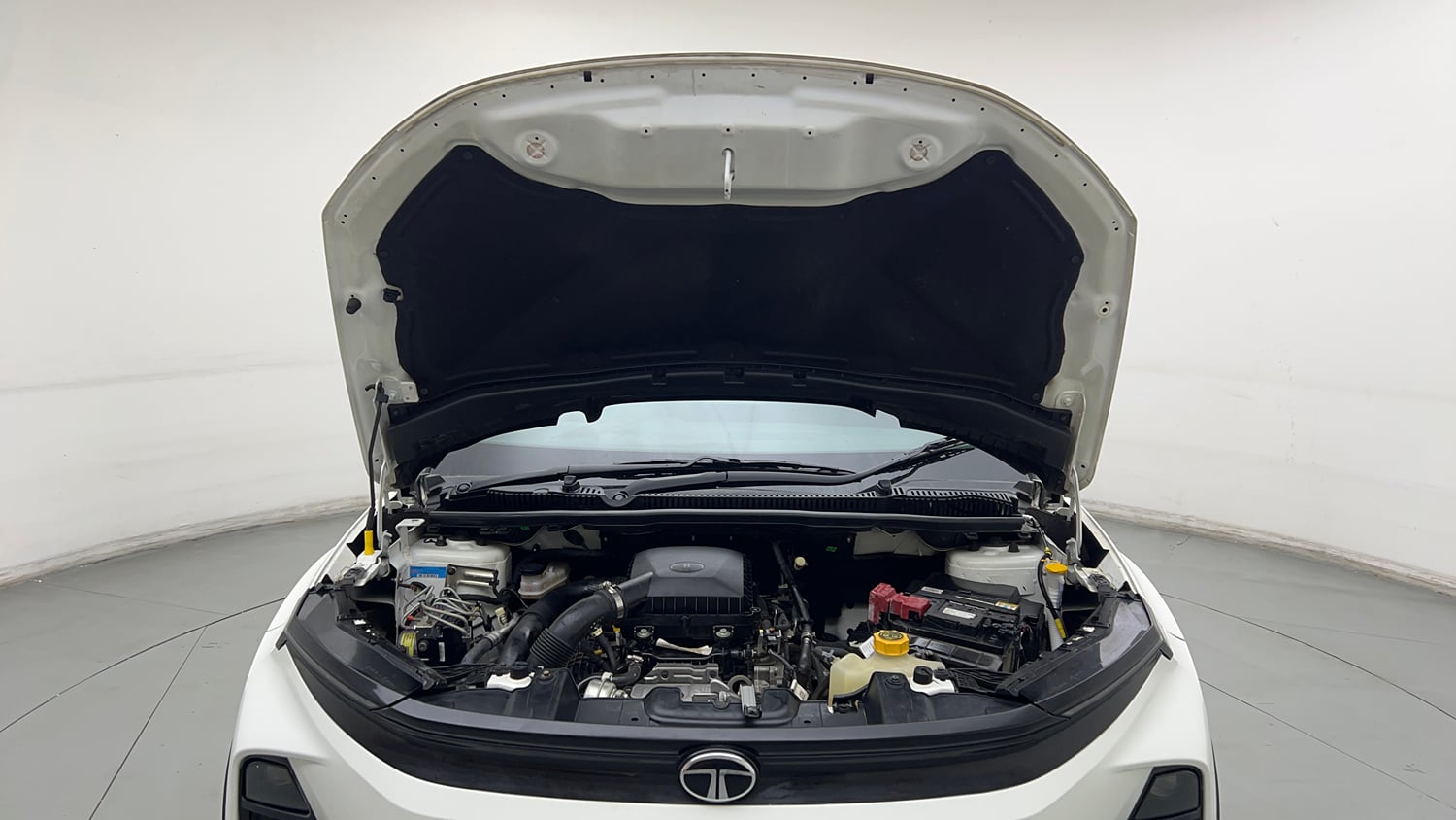 Used 2024 Tata Nexon Pure (S) 1.2 Petrol 6AMT Petrol Automatic engine ENGINE & BONNET OPEN FRONT VIEW