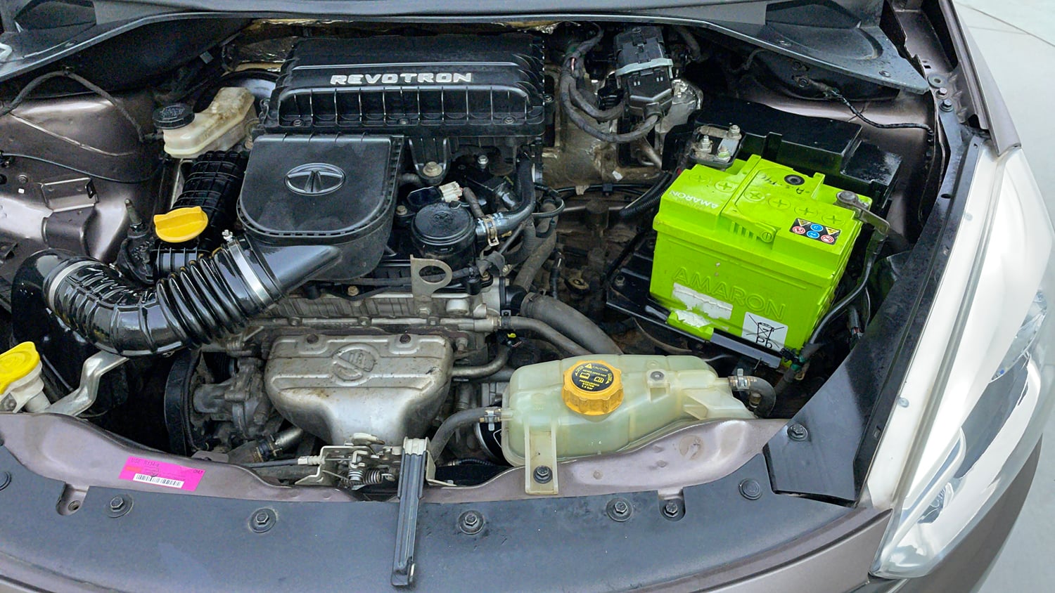 Used 2016 Tata Tiago Revotron XM Petrol Manual engine ENGINE LEFT SIDE VIEW