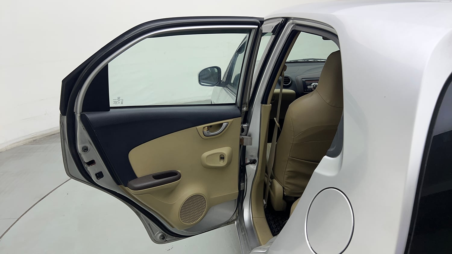 Used 2013 Honda Brio V MT Petrol Manual interior LEFT REAR DOOR OPEN VIEW