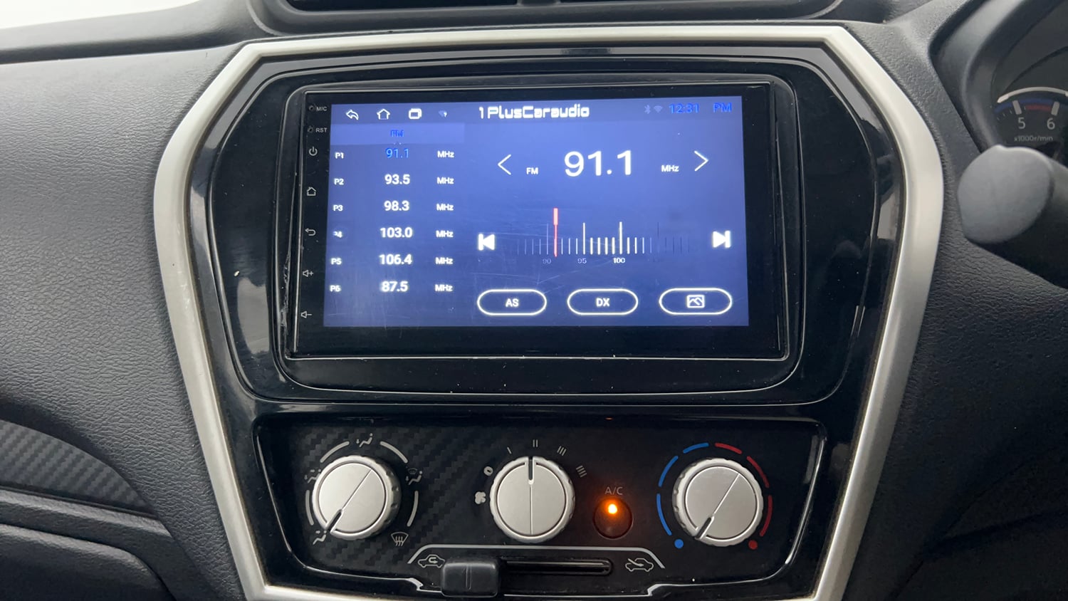 Used 2019 Datsun GO T Petrol Manual interior MUSIC SYSTEM & AC CONTROL VIEW