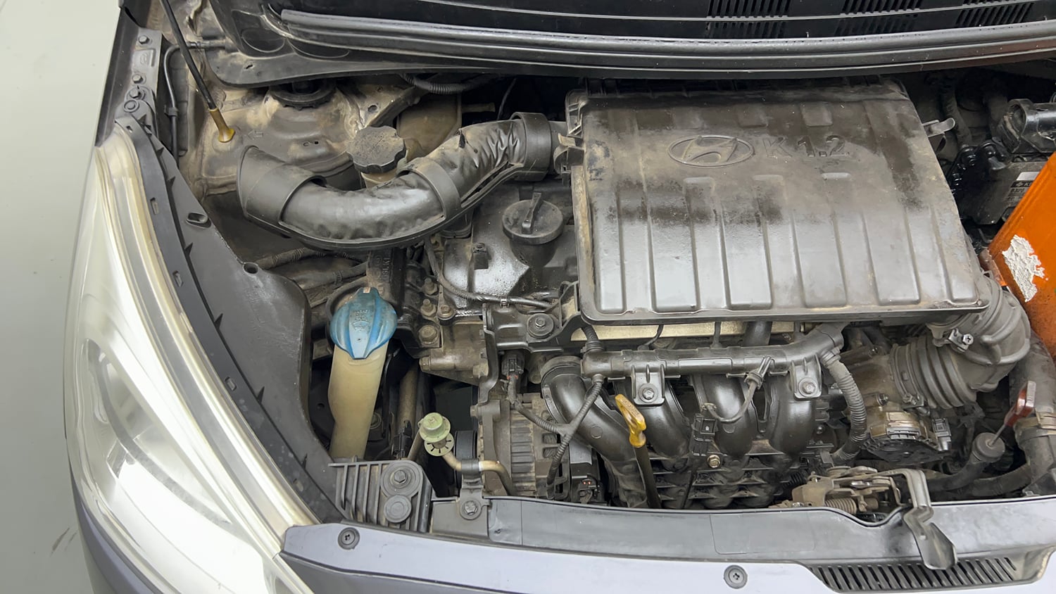 Used 2017 Hyundai Grand i10 Sportz (O) AT 1.2 Kappa VTVT Petrol Automatic engine ENGINE RIGHT SIDE VIEW
