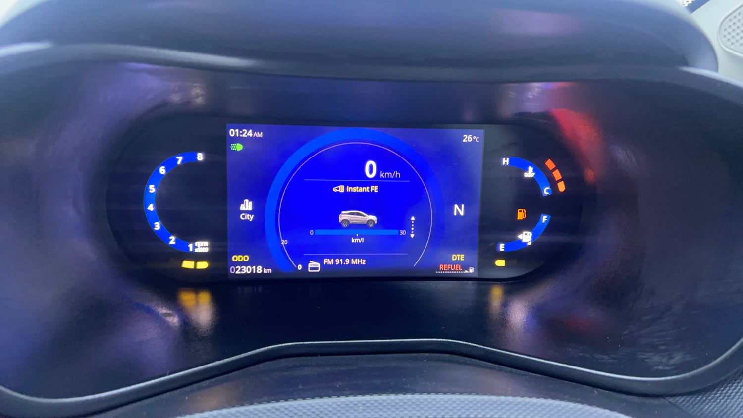 Used 2024 Tata Nexon Creative 1.2 Revotron Petrol 6AMT Petrol Automatic interior CLUSTERMETER VIEW