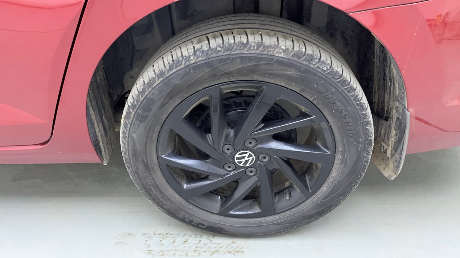 Used 2023 Volkswagen Virtus GT Plus 1.5 TSI EVO DSG Petrol Automatic tyres LEFT REAR TYRE RIM VIEW