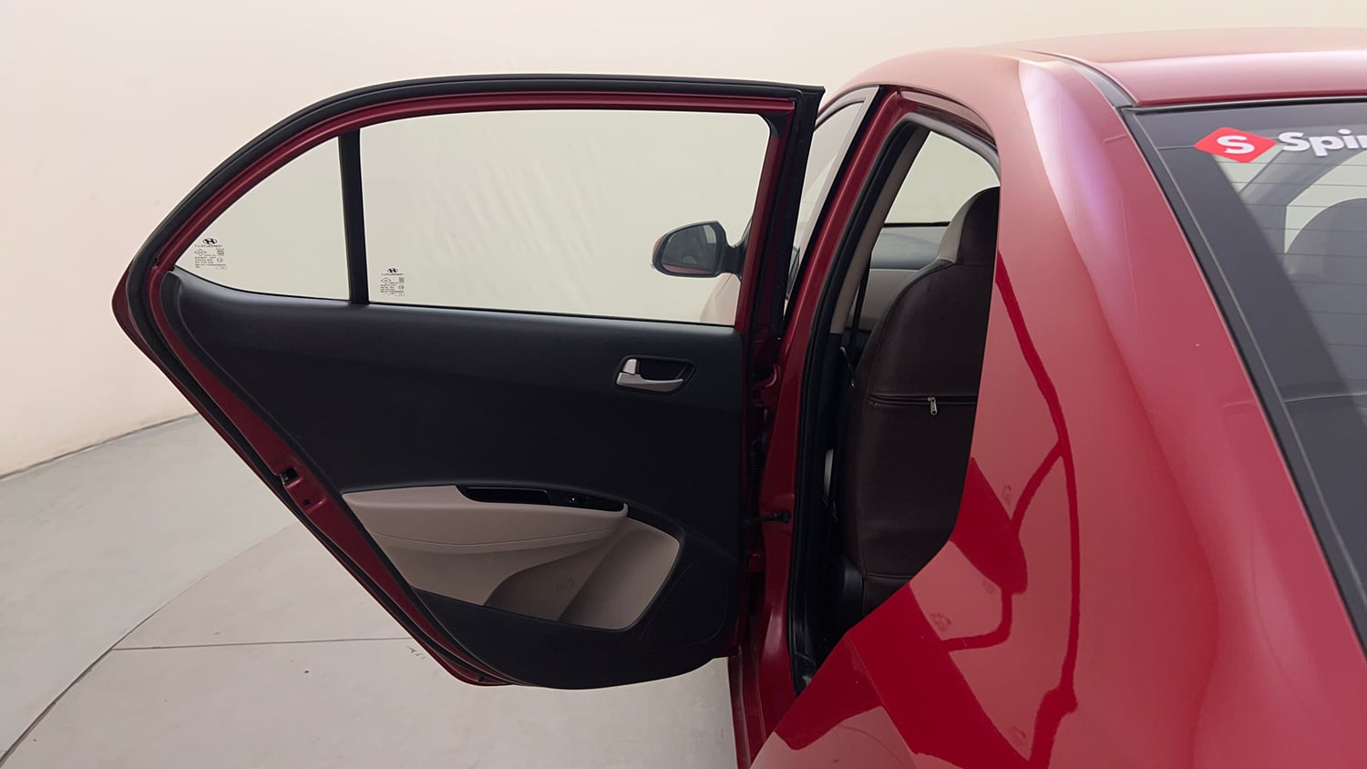 Used 2014 Hyundai Xcent S 1.2 Petrol Manual interior LEFT REAR DOOR OPEN VIEW